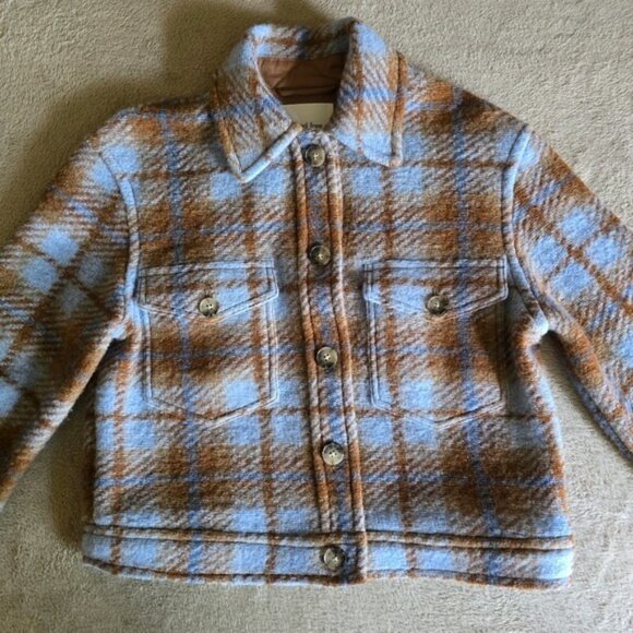 Aritzia Wilfred Free Autumn Wool Blend Plaid Shirt Jacket size XS - Picture 5 of 16